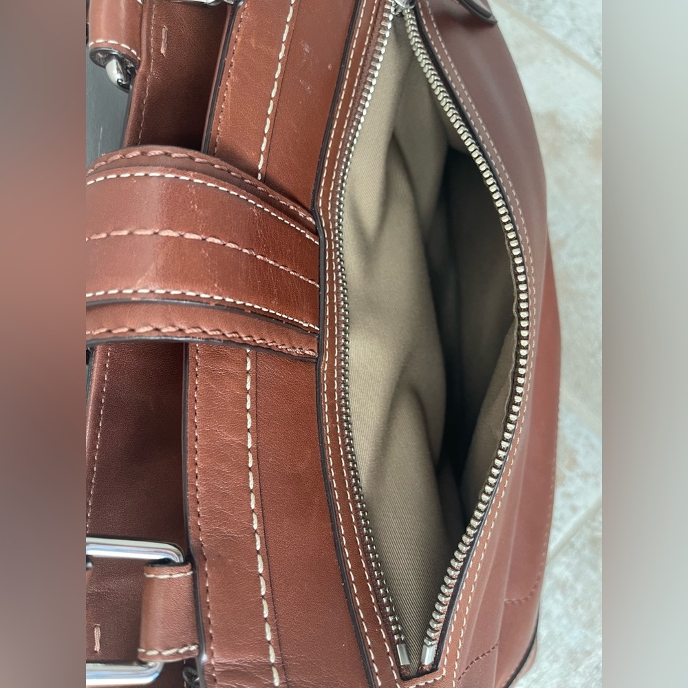 Coach Hampton Brown Leather Shoulder/Satchel Bag - Picture 7 of 15